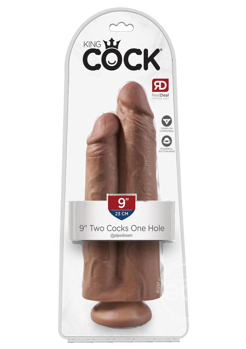 King Cock - Two Cocks One Hole Dildo 9in