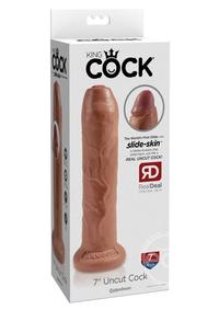 King Cock Uncut Cock Dildo 7in