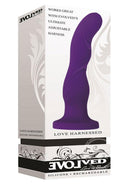 Love Harnessed Rechargeable Silicone Vibrating Dildo - Purple