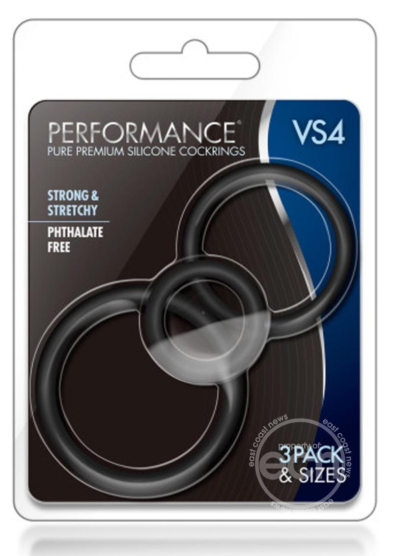 Performance VS4 Pure Premium Silicone 3pc Cock Ring Set