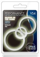 Performance VS4 Pure Premium Silicone 3pc Cock Ring Set