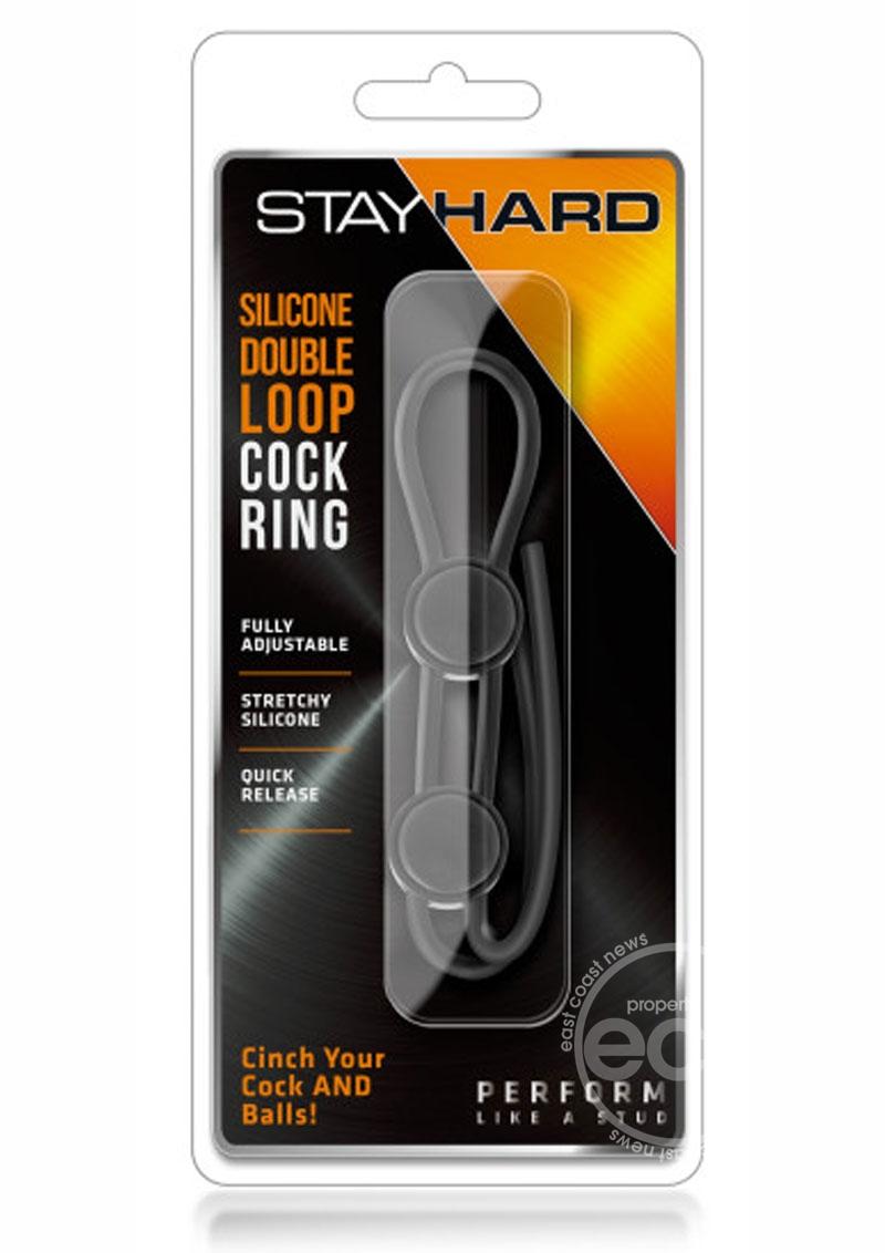 Stay Hard Adjustable Silicone Loop Penis Rings - Double Loop