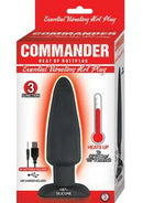 Commander Heat-Up Vibrating Silicone Anal Plug