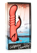 California Dreaming Orange County Cutie Thrusting Dual Stimulator - Coral