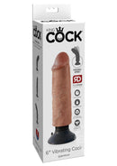 King Cock Vibrating 6in Dildo