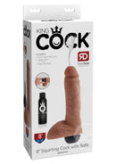 King Cock Squirting Dildo with Balls 8in