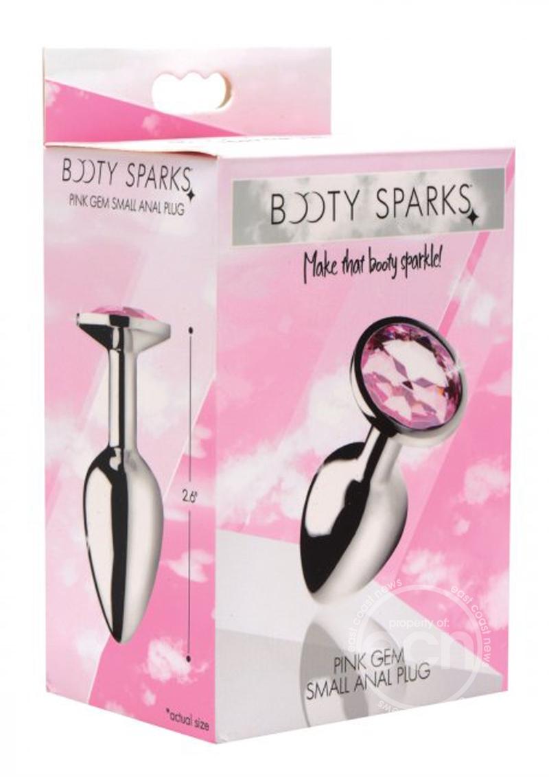 Booty Sparks Pink Gem Aluminum Anal Plugs