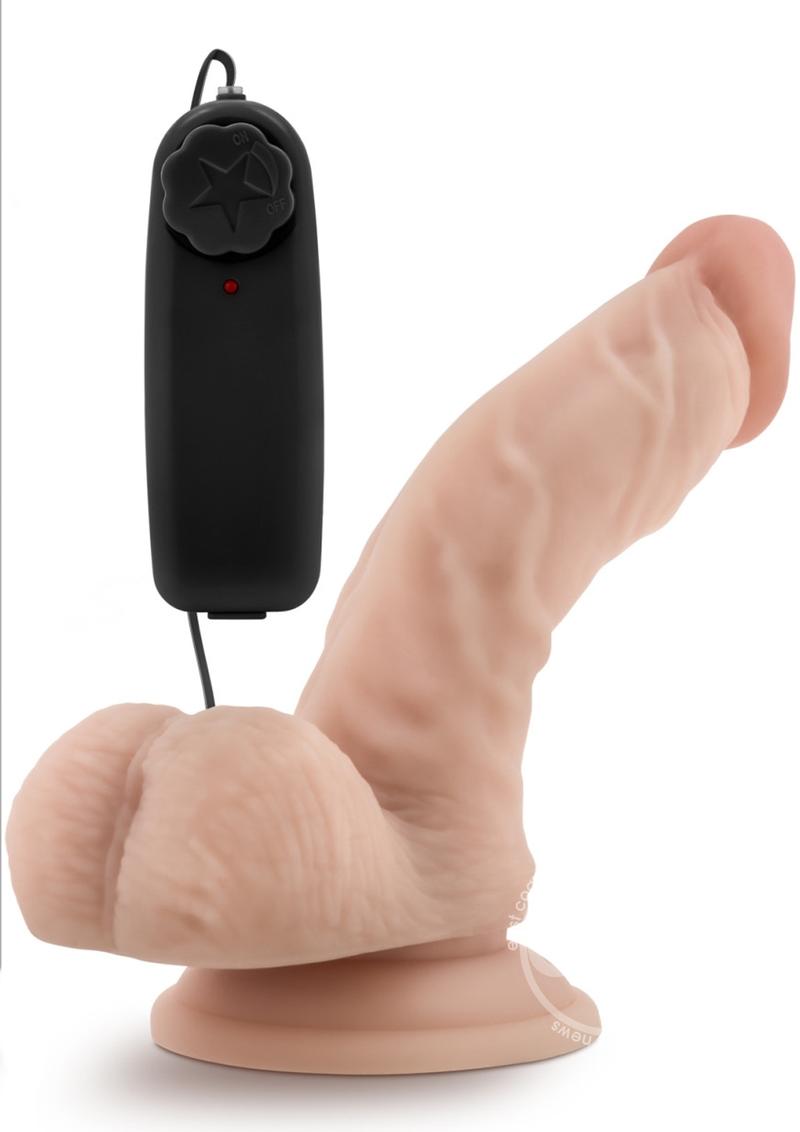 Dr. Skin Dr. Ken Vibrating Dildo with Wired Controller 6.5in - Vanilla