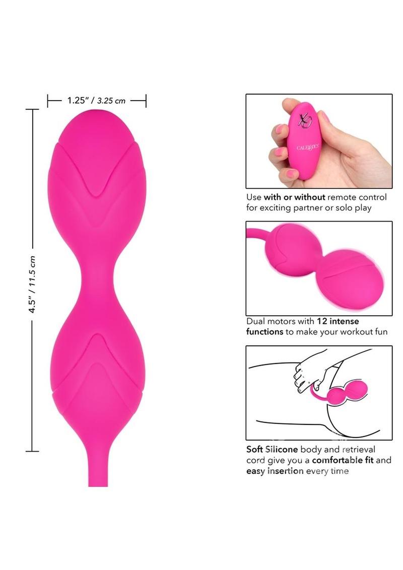 Remote Dual Motor Kegel System - Rechargeable Vibrating Kegel Balls with Remote Control