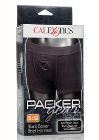 PackerGear Boxer-Brief Underwear Harnesses with O-Ring - Black