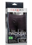 PackerGear Boxer-Brief Underwear Harnesses with O-Ring - Black