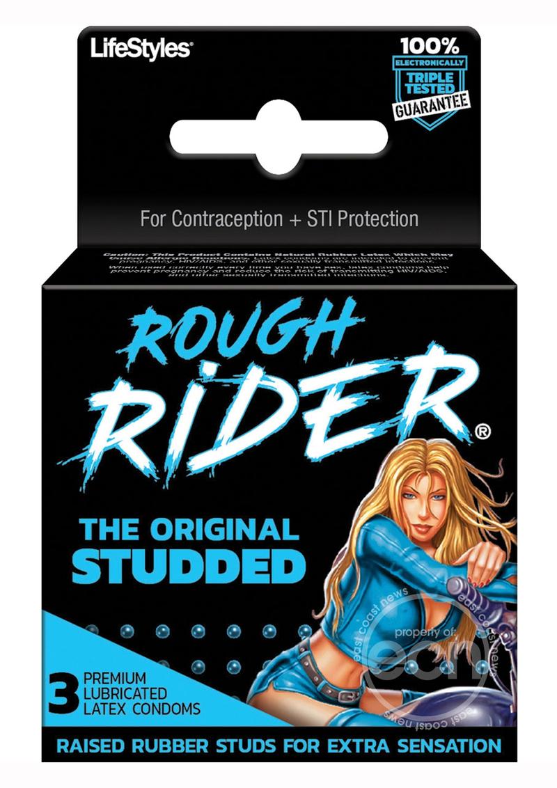 LifeStyles Rough Rider Studded Condoms - 3-Pack