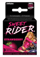 LifeStyles Sweet Rider Strawberry-Flavored Condoms - 3-Pack