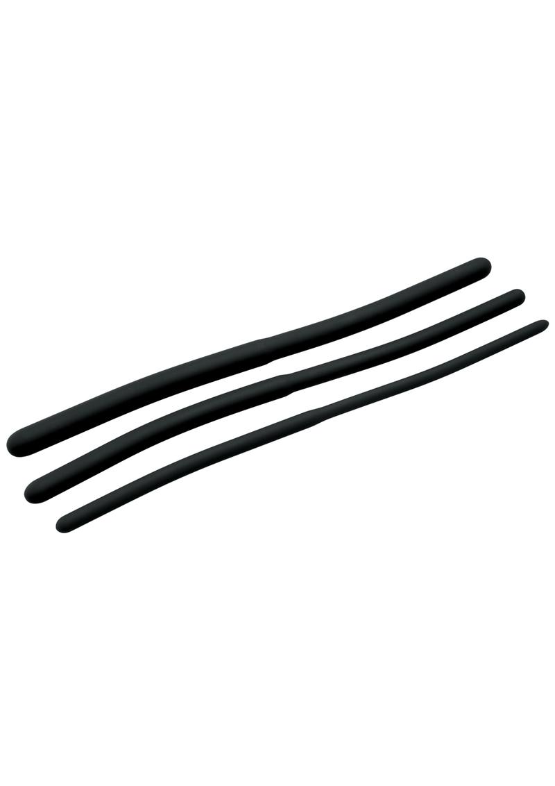 Mistress By Isabella Sinclaire Silicone Urethral Sounds 3-Piece Set - Black