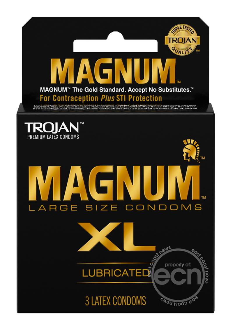 Trojan Magnum XL Large Size Condoms - 3-Pack