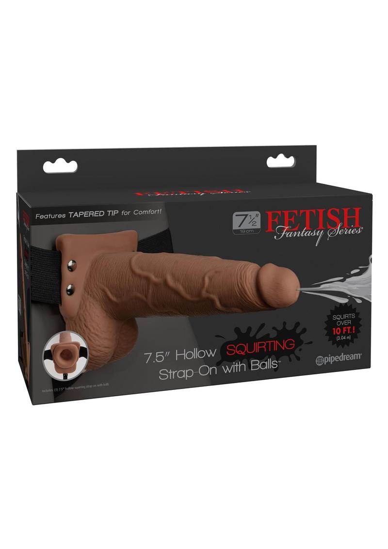 Fetish Fantasy Series - Hollow Squirting Strap-On Dildo with Balls and Harness