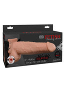 Fetish Fantasy Series Hollow Squirting Strap-On Dildo with Balls and Harness 9in