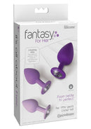 Fantasy for Her - Little Gems Trainer Set Anal Kit - 3 Training Size Plugs Waterproof Silicone