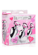 Booty Sparks Heart Gem Aluminum Anal Plug Set - Pink