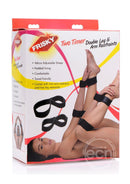 Frisky Two-Timer Double Leg and Arm Restraints - Black