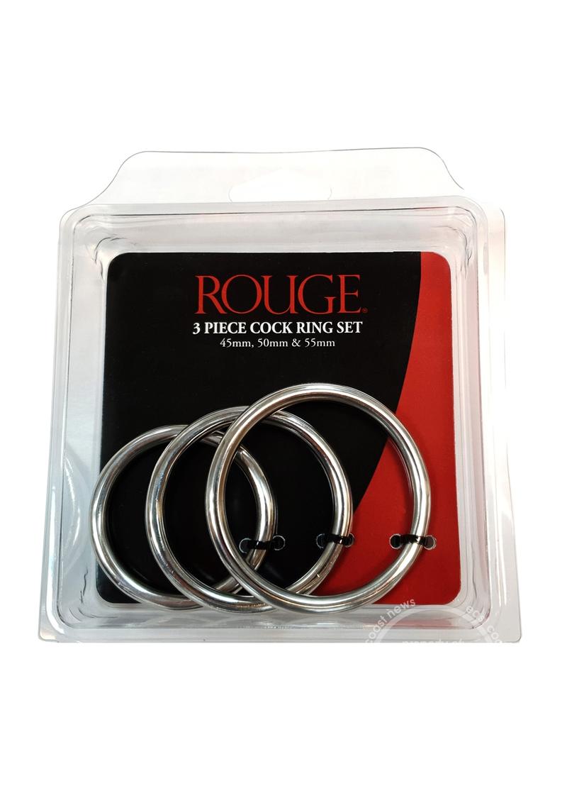 Rouge Stainless Steel - 3 Piece Cock Ring Set