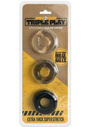 Boneyard Triple Play Stackable Bulge Cock Rings (Set of 3)