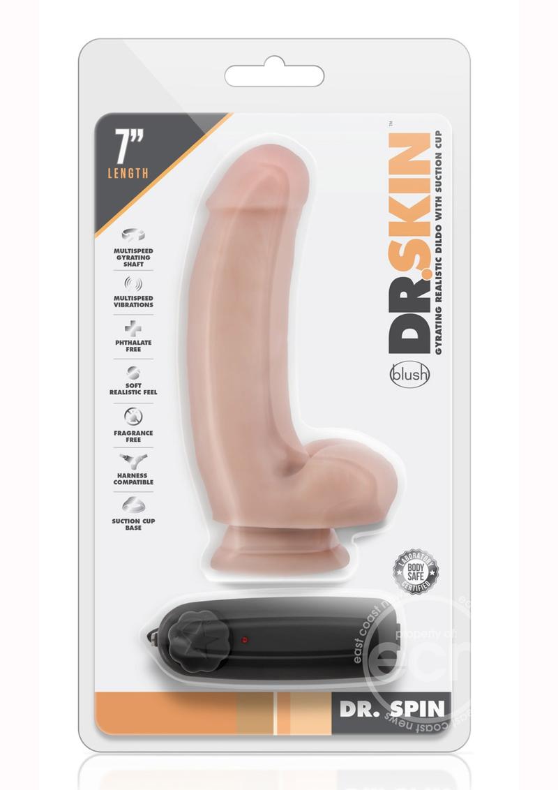 Dr. Skin Dr. Spin Gyrating Dildos with Suction Cup - Vanilla