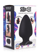 Squeeze-It Squishy Silicone Anal Plug - Black