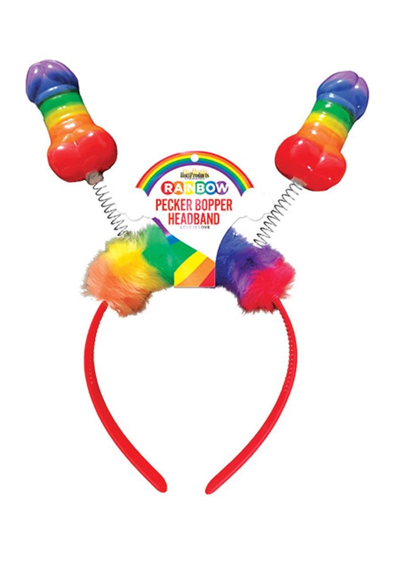 Rainbow Pecker Bopper Headband