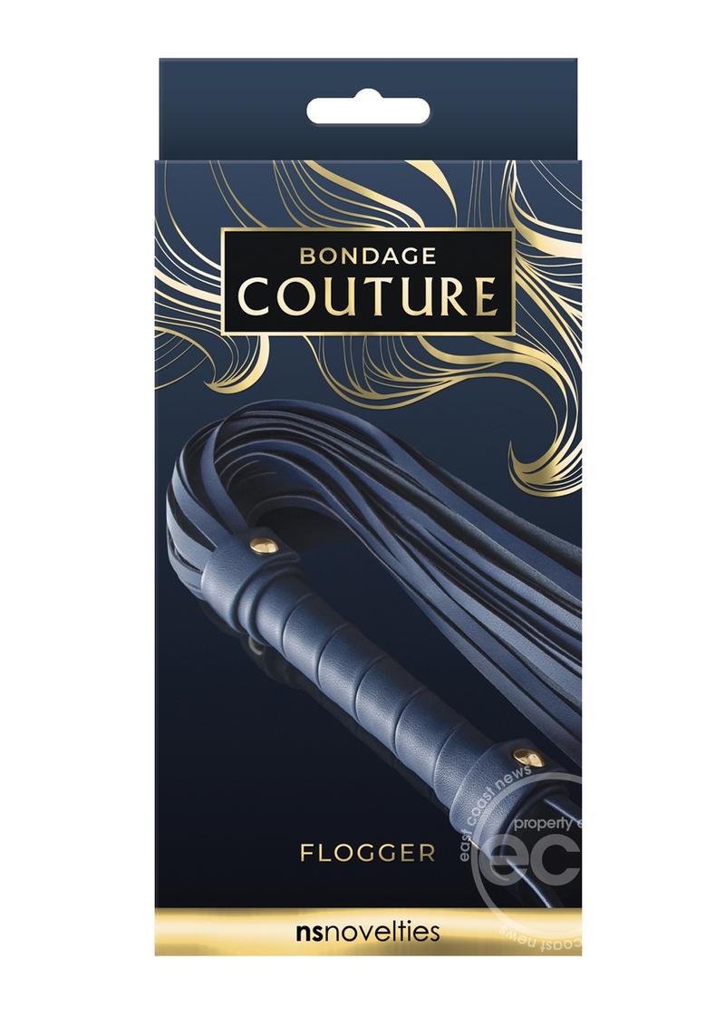 Bondage Couture Flogger - Blue/Gold