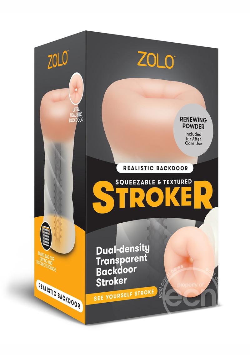 Zolo Squeezable & Textured Dual-Density Transparent Strokers