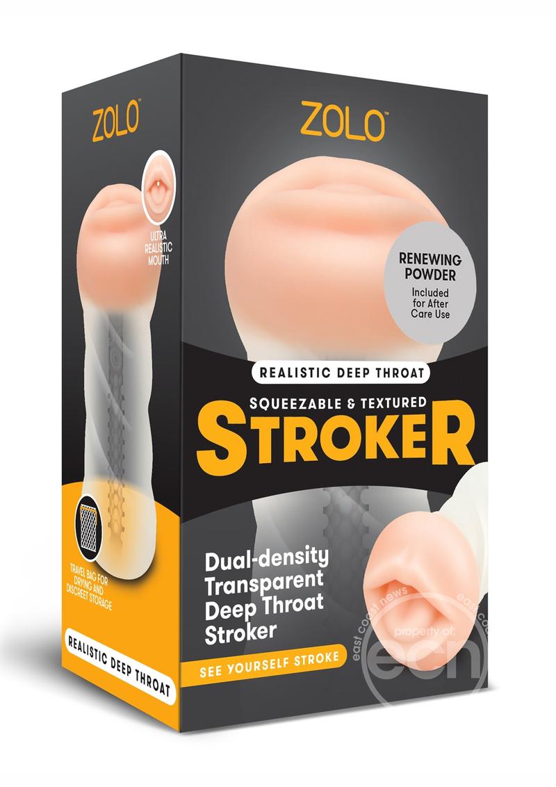 Zolo Squeezable & Textured Dual-Density Transparent Strokers