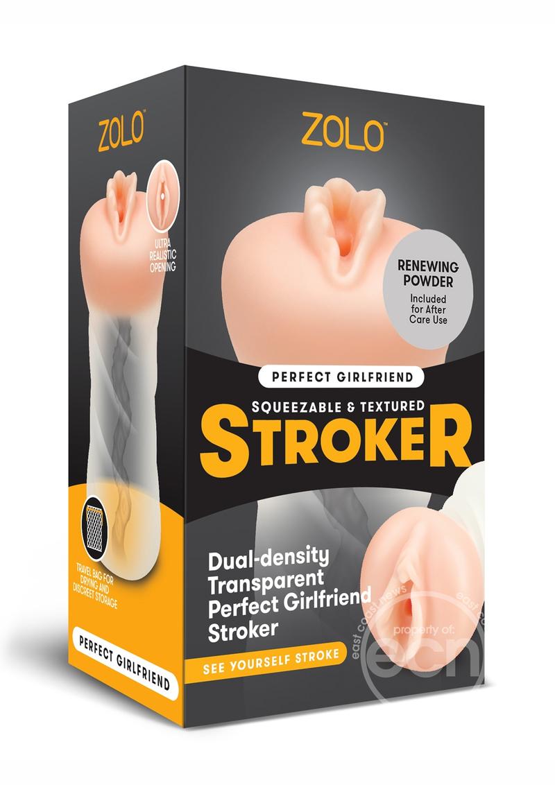 Zolo Squeezable & Textured Dual-Density Transparent Strokers