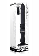 Love Thrust Rechargeable Silicone Thrusting Vibrator with Suction Cup Base - Black