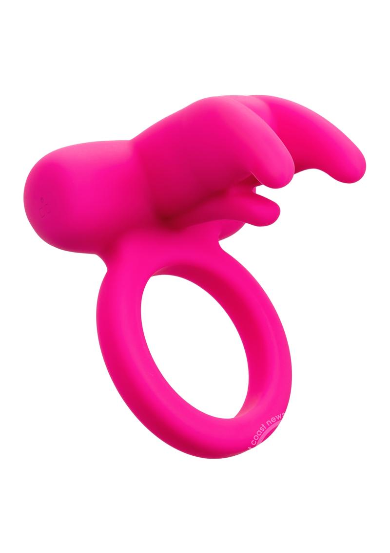 CalExotics Silicone Rechargeable Triple Clit Flicker Cock Ring