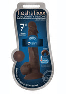 Fleshstixxx Dual Density Silicone Bendable Dong with Balls - 7in