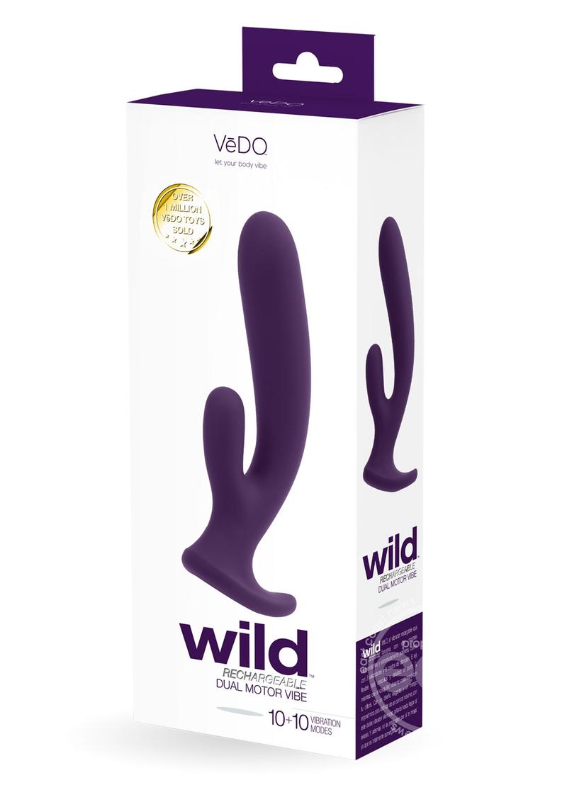 VēDO Wild Rechargeable Silicone Vibrating Dual Stimulator