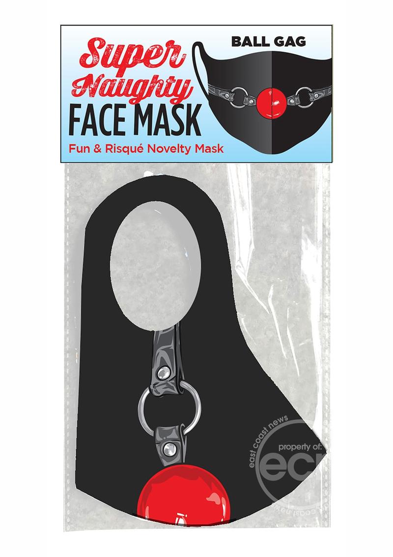 Super Naughty Ball Gag Mask - Black