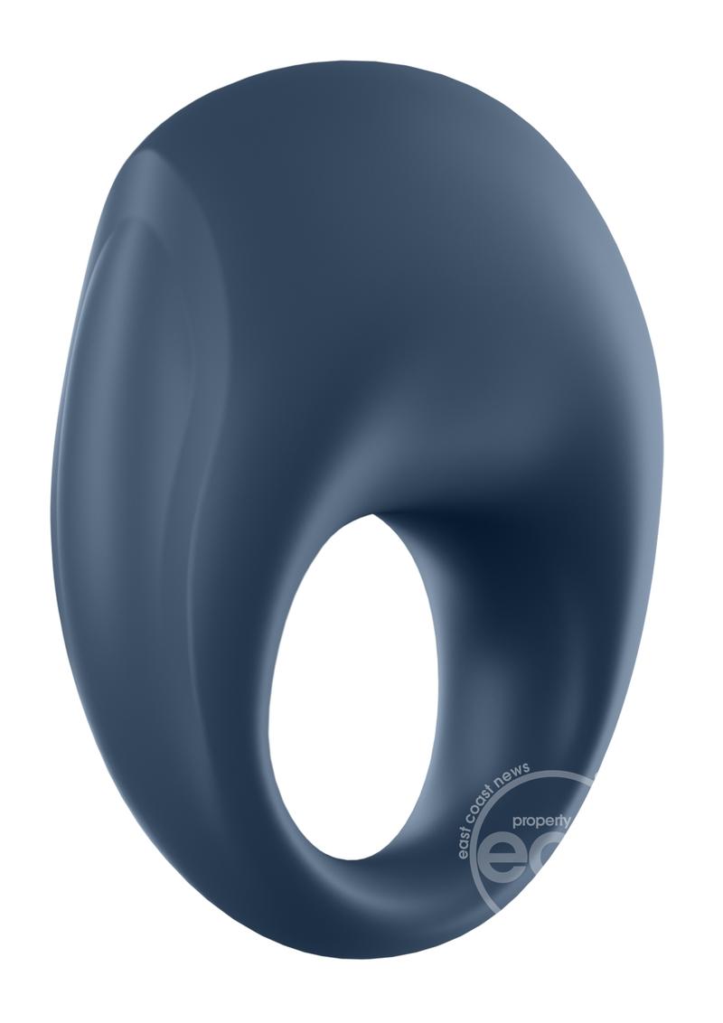 Satisfyer Strong One Rechargeable Silicone Penis Ring - Blue