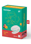 Satisfyer Double Joy Rechargeable Silicone Bluetooth Dual Stimulating Vibrator