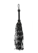 Ouch! Pain Leather Barbed Wire Flogger - Black