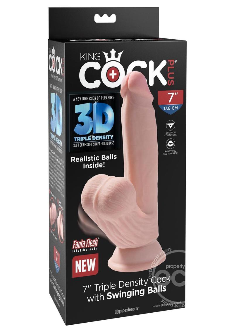 King Cock Triple Denisty Cock with Swinging Balls