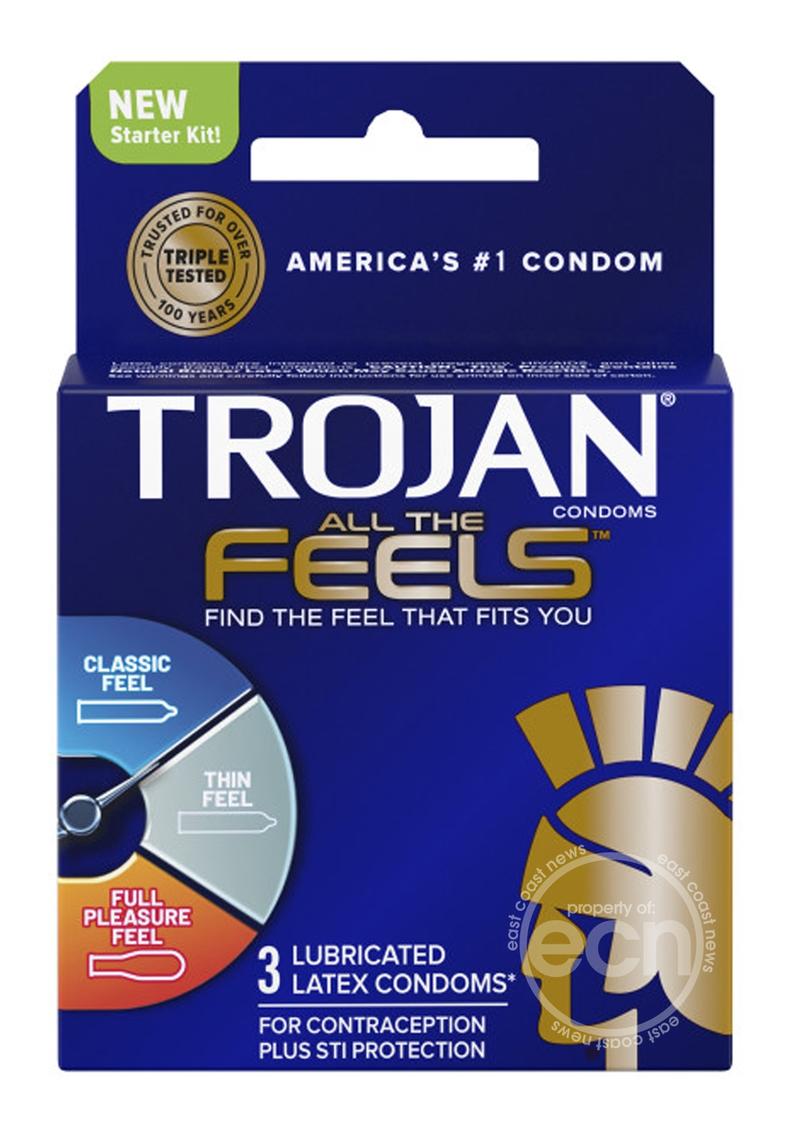 Trojan All the Feels Sampler Pack Condoms - 3-Pack