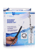 CleanStream Discreet Shower Silicone Enema Set -- Silver/Black