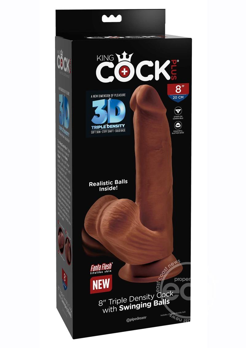 King Cock Triple Denisty Cock with Swinging Balls
