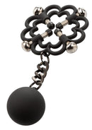 Nipple Grips - Power Grip - 4 Point Weighted Nipple Press Clamps - Black/Silver