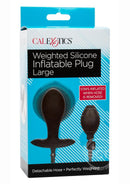 Weighted Silicone Inflatable Plug - Black