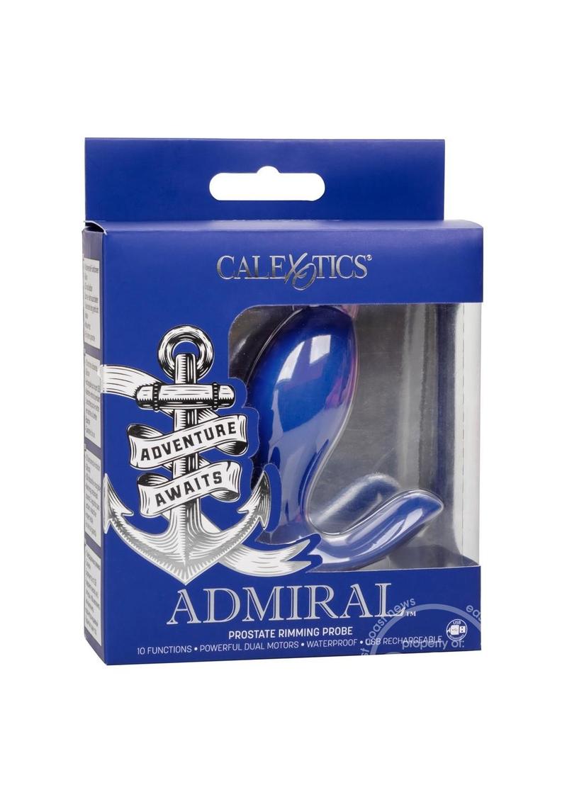 Admiral Silicone Rechargeable Prostate Rimming Probe - Blue