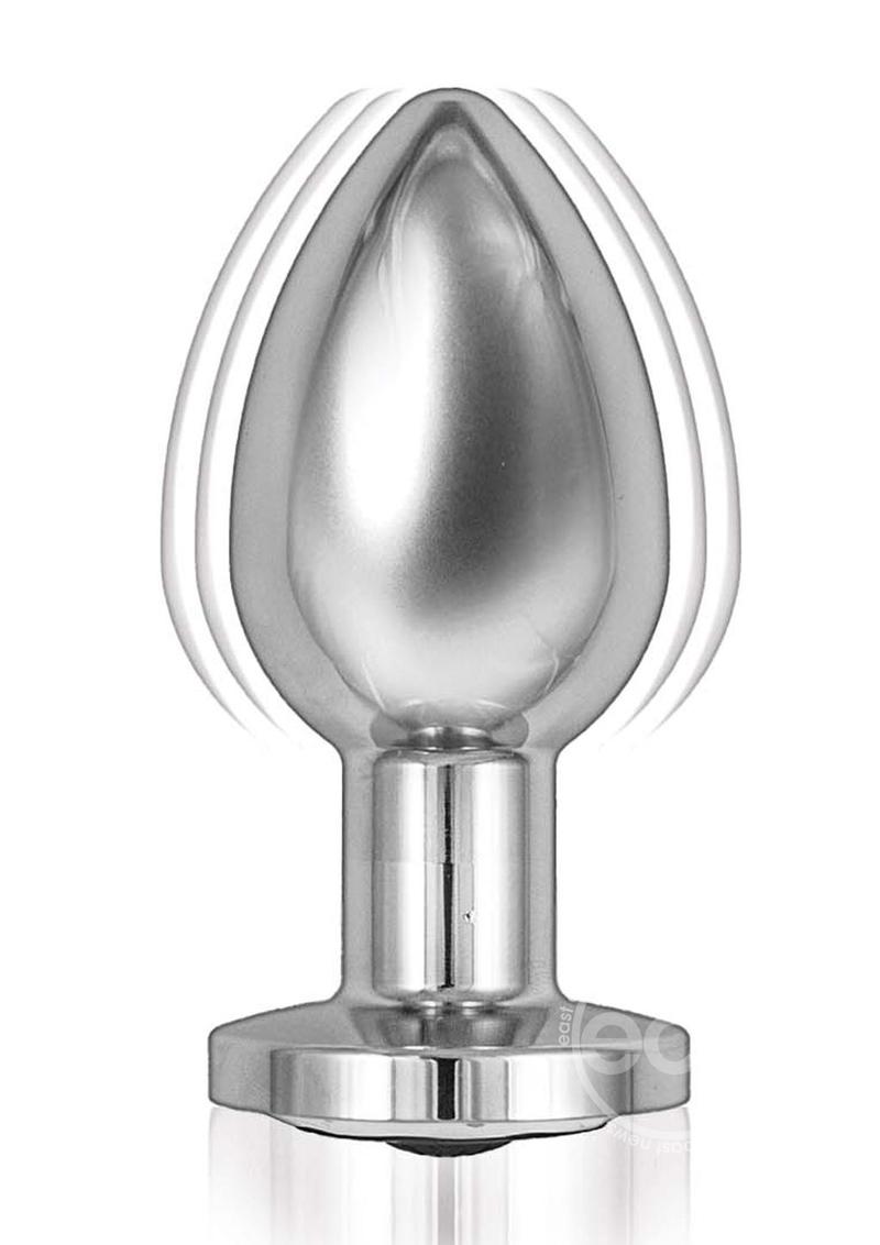 Ass-Sation Remote Control Rechargeable Vibrating Metal Anal Plug - Sil Ass-Sation Remote Control Rechargeable Vibrating Metal Anal Plug - Sil