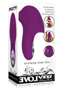 Sucker For You Clitoral Suction Toy with Finger Holder - Purple